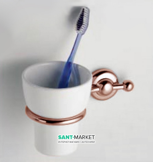 Cтакан для зубних щіток Flab Rio il Classico Bronzo навісний кераміка / латунь білий / бронза 472 Bronzo