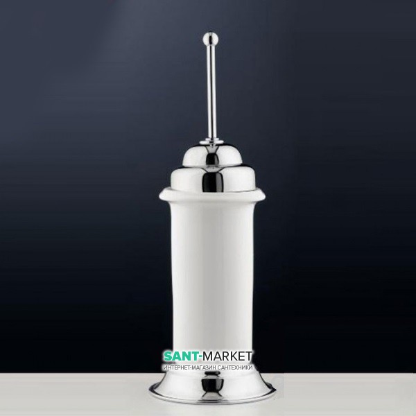 Йоржик для унітазу Flab Rio il Classico підлоговий кераміка / латунь білий / хром 475 CHR