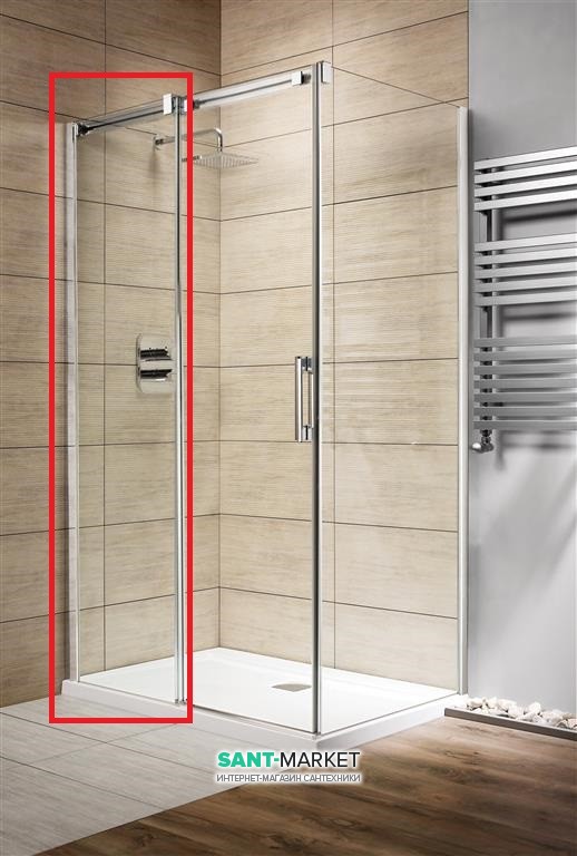 Стінка душова фронтальна Radaway Espera KDJ Wall 650 ліва хром прозоре скло 380234-01L