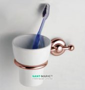 Cтакан для зубных щеток Flab Rio il Classico Bronzo навесной керамика/латунь белый/бронза 472 Bronzo