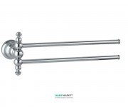 Держатель для полотенец FLAB Rio il Classico двойной поворотный настенный латунь хром 2288 CHR