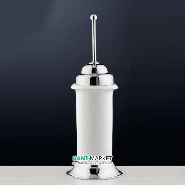 Ёршик для унитаза Flab Rio il Classico напольный керамика/латунь белый/хром 475 CHR