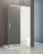 Стінка душова бічна Radaway Espera KDJ S1 90 ліва хром прозоре скло 380149-01L
