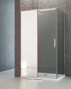Стенка душевая фронтальная Radaway Espera KDJ Mirror Wall 650 левая хром зеркальное стекло 380234-71L