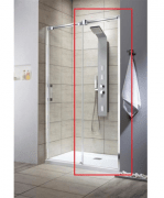 Стінка душова фронтальна Radaway Espera DWJ Wall 500 права хром прозоре скло 380211-01R