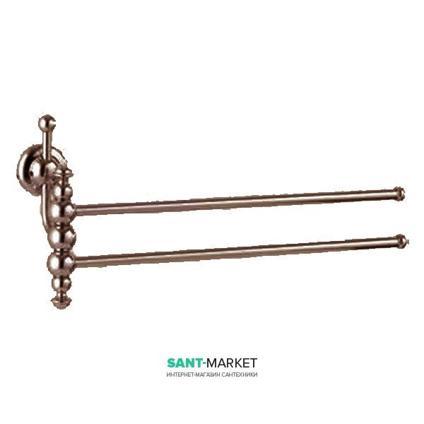 Тримач для рушників FLAB Rio il Classico Bronzo 35 см подвійний поворотний настінний латунь бронза 2288 Bronzo