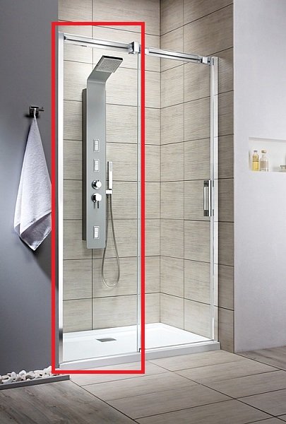 Стінка душова фронтальна Radaway Espera DWJ Wall 750 ліва хром прозоре скло 380216-01L