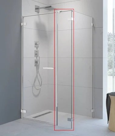 Стінка душова фронтальна Radaway Arta KDS I 410 ліва хром прозоре скло 386102-03-01L