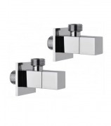 Комплект запорных вентилей GRB Quadro хром 021050