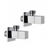 Комплект запорных вентилей GRB Quadro хром 021050