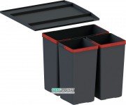 Сортер для отходов Franke EasySort 450-1-2 черный 121.0494.150