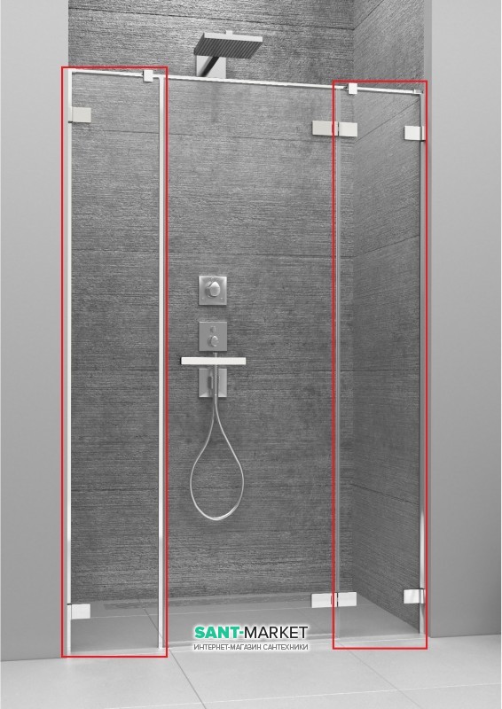 Комплект фронтальных стенок Radaway Arta DWJS 322R хром прозрачное стекло 386122-03-01R