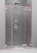 Комплект фронтальных стенок Radaway Arta DWJS 322R хром прозрачное стекло 386122-03-01R