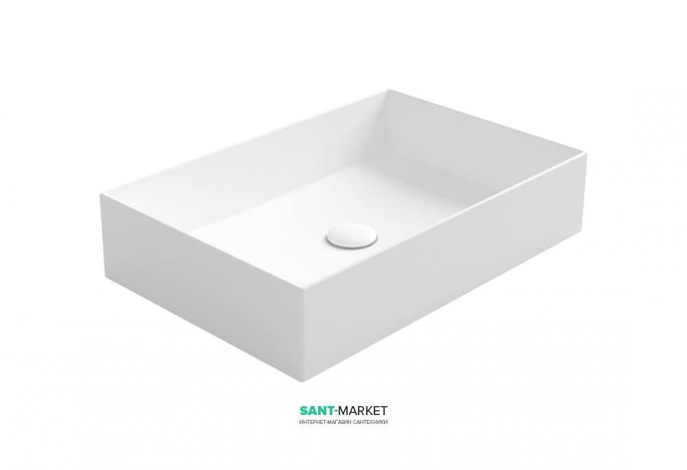 Раковина для ванной комнаты Simas Agile накладная 600х400 мм санфаянс белый AG60