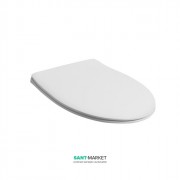 Сиденье для унитаза Simas LFT Spazio с плавным опусканием дюропласт белый петли хром LFT006