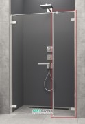 Стенка душевая фронтальная Radaway Arta DWS 415 левая хром прозрачное стекло 386092-03-01L