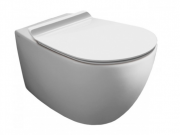 Унітаз підвісний безободковий Simas Vignoni 36,5х56 см санфаянс білий з кришкою і кріпленням VI 18 / F 85 + VI 004