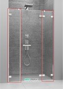 Комплект фронтальных стенок Radaway Arta DWJS 322R хром прозрачное стекло 386122-03-01R