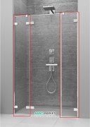 Комплект фронтальных стенок Radaway Arta DWJS 322L хром прозрачное стекло 386122-03-01L