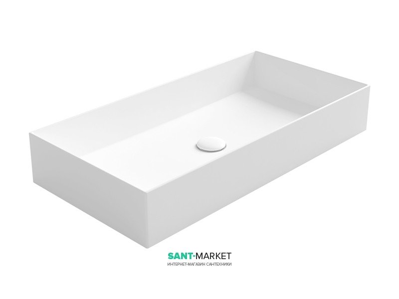 Раковина для ванної кімнати Simas Agile накладна 800х400 мм санфаянс білий AG80