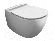 Унітаз підвісний безободковий Simas Vignoni 36,5х56 см санфаянс білий з кришкою і кріпленням VI 18 / F 85 + VI 004