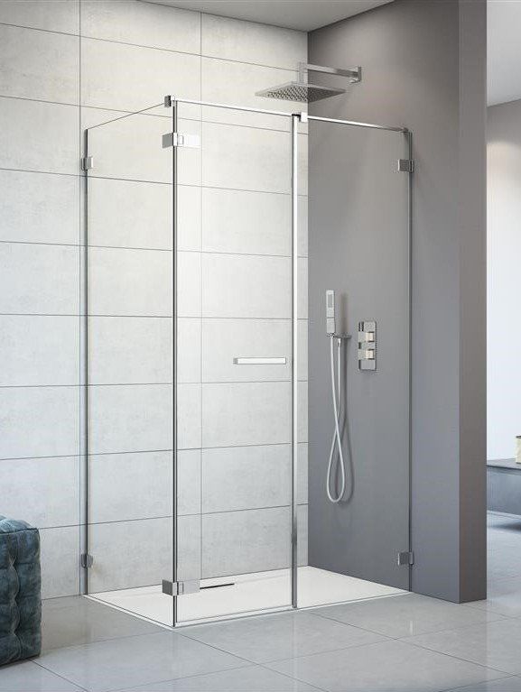 Стінка душова бічна Radaway Arta S2 90 хром прозоре скло 386111-03-01
