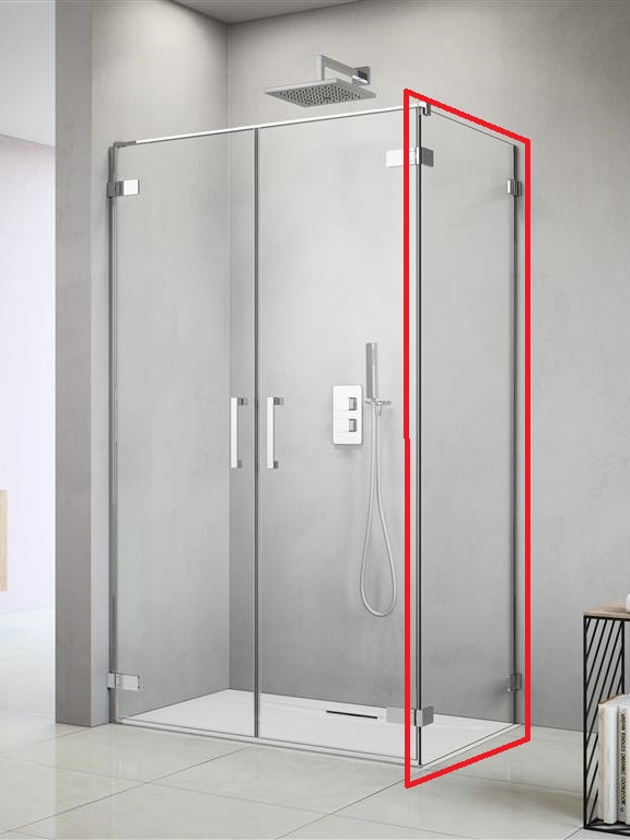 Стінка душова бічна Radaway Arta S2 100 хром прозоре скло 386112-03-01