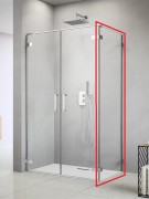 Стенка душевая боковая Radaway Arta S2 100 хром прозрачное стекло 386112-03-01