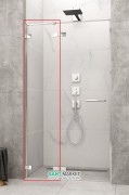 Стенка душевая фронтальная Radaway Arta DWJ II 223 левая хром прозрачное стекло 386011-03-01L