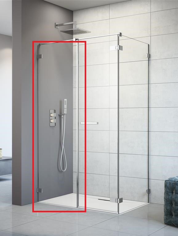 Стінка душова фронтальна Radaway Arta KDS II 715 хром прозоре скло 386107-03-01