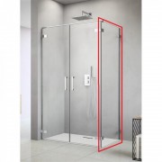 Стінка душова бічна Radaway Arta S2 80 хром прозоре скло 386110-03-01