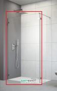 Стенка душевая фронтальная Radaway Arta Walk-in W3 100 хром прозрачное стекло 386210-03-01