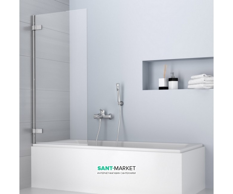 Шторка для ванной Radaway Arta PNJ 70 левая прозрачное стекло/хром 210101-01L