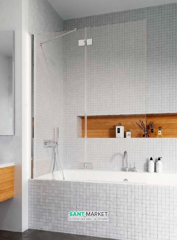 Шторка для ванної Radaway Essenza New PND II 140 ліва прозоре скло / хром 10002140-01-01L