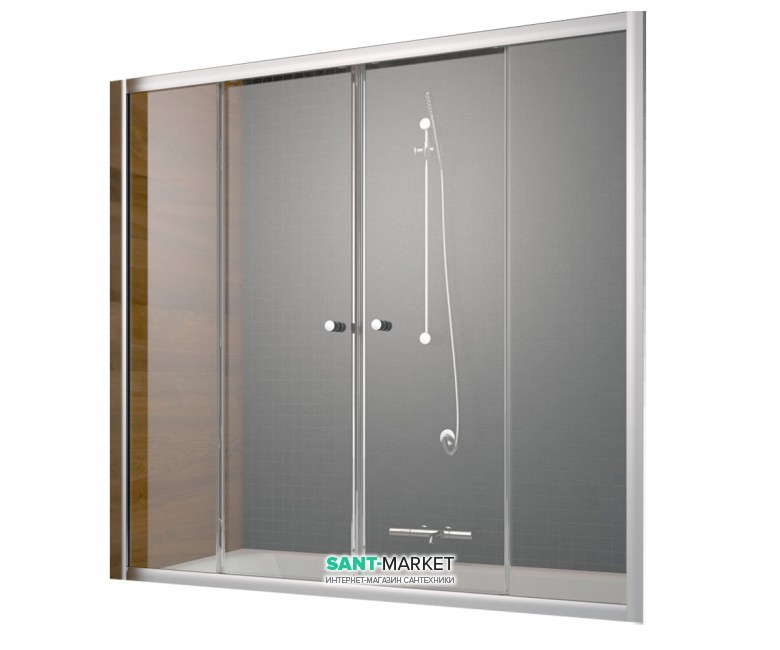 Шторка для ванної Radaway Vesta DWD 140 прозоре скло / хром 203140-01