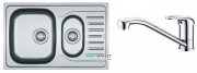 Кухонна мийка Franke Polar PXL 651-78 декор і змішувач Narew 35 Plus нержавіюча сталь 101.0444.132