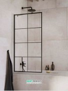 Шторка для ванной Radaway Idea Black PNJ Factory 100 прозрачное стекло/чёрный 10001100-54-55