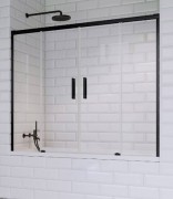 Шторка для ванної Radaway Idea Black PN DWD 170 прозоре скло / чорний 10004170-54-01