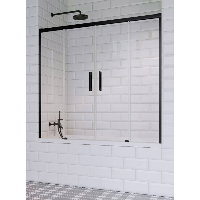Шторка для ванной Radaway Idea Black PN DWD 150 прозрачное стекло/чёрный 10004150-54-01
