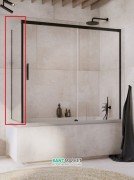 Боковая стенка для шторки для ванной Radaway Idea Black PN S 80 прозрачное стекло/чёрный 10005080-54-01
