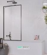 Шторка для ванної Radaway Idea Black PNJ Frame 50 прозоре скло / чорний 10001050-54-56