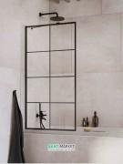 Шторка для ванной Radaway Idea Black PNJ Factory 90 прозрачное стекло/чёрный 10001090-54-55