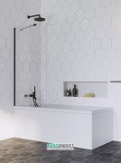 Шторка для ванной Radaway Idea Black PNJ 50 прозрачное стекло/чёрный 10001050-54-01
