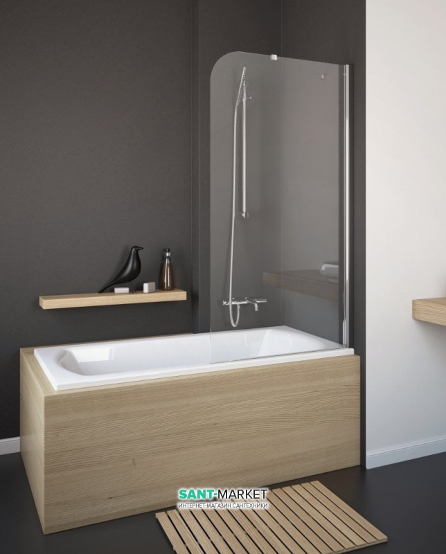 Шторка для ванної Radaway Torrenta PNJ 80 права графітове скло / хром 201101-105NR