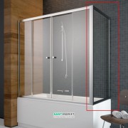 Боковая стенка для шторки для ванной Radaway Vesta S 80 стекло фабрик/хром 204080-06