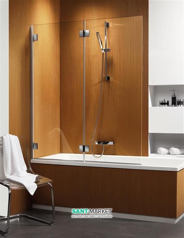 Шторка для ванної Radaway Carena PND 130 ліва коричневе скло / хром 202201-108L