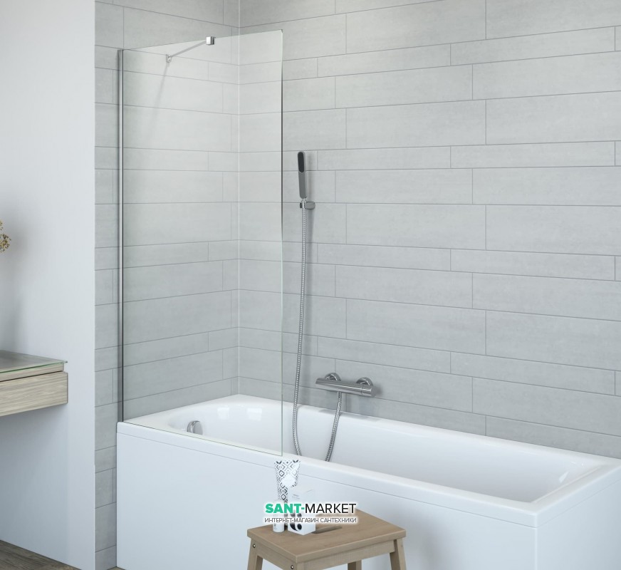 Шторка для ванної Radaway Classic PNJ 80 прозоре скло / хром 211080-001