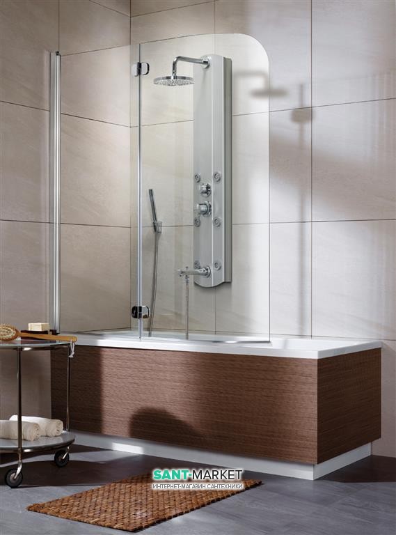 Шторка для ванной Radaway EOS PND 130 левая прозрачное стекло/хром 205202-101L