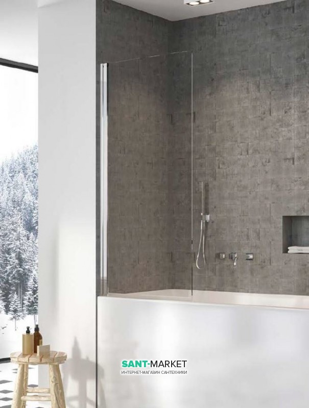 Шторка для ванной Radaway Nes PNJ 60 левая прозрачное стекло/хром 10011060-01-01L