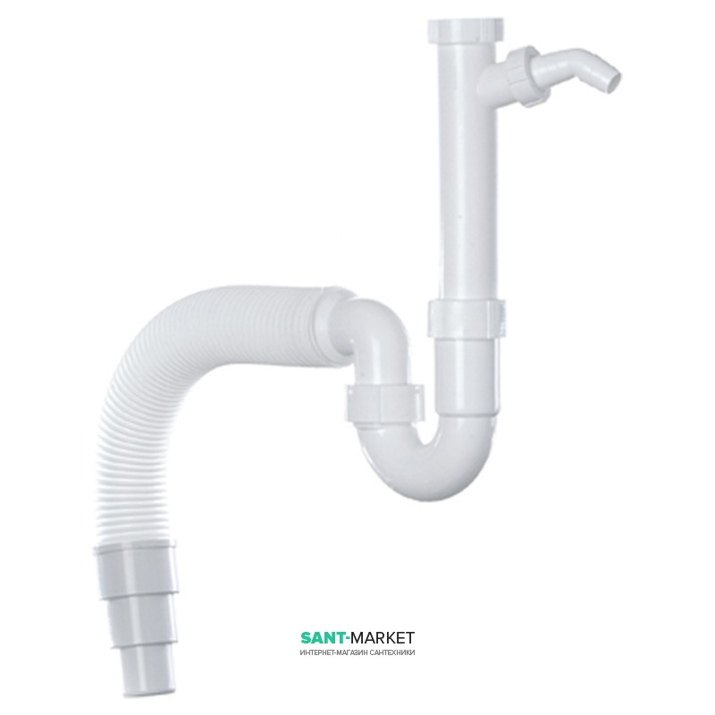 Сифон для мойки универсальный Franke пластик белый 112.0006.456
